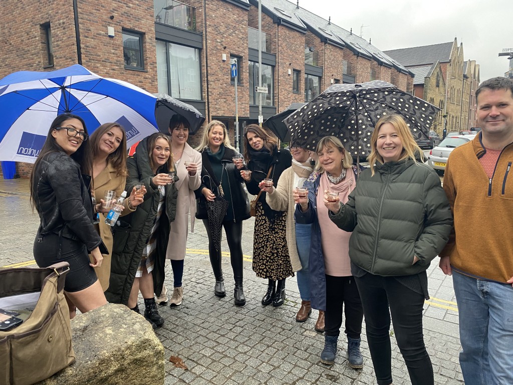 Group of corporate clients on a Manchester food tour