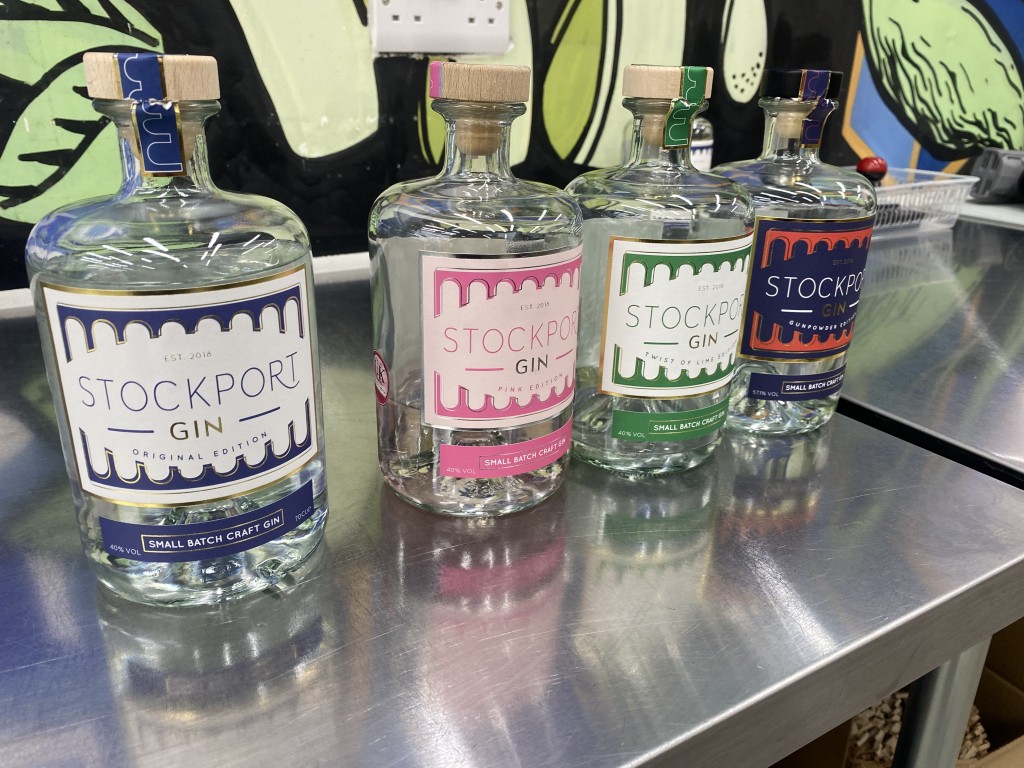 Gin tasting on our Stockport food tour